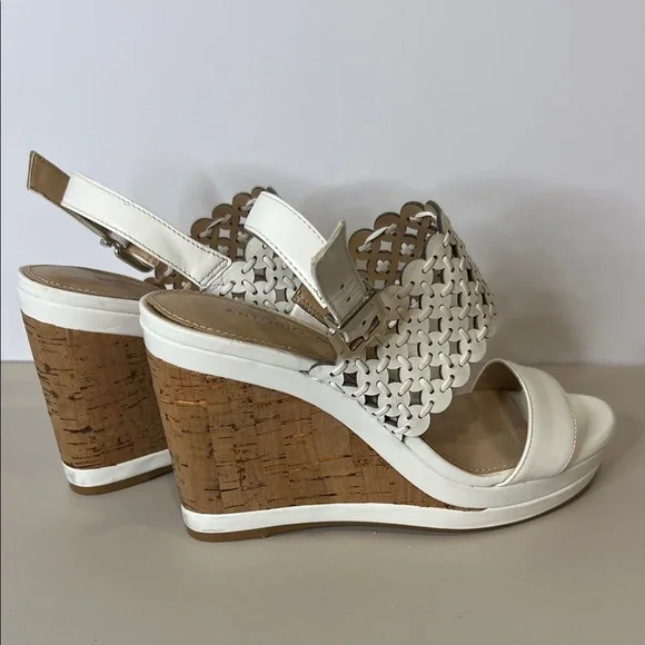 ANTONIO MELANI White Wedge Sandals - Picture 6 of 10